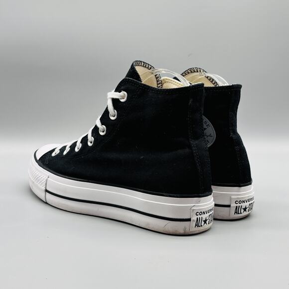Converse Shoes Womens 8.5 Black Chuck Taylor All Lift Platform High Top Sneakers - Picture 5 of 10
